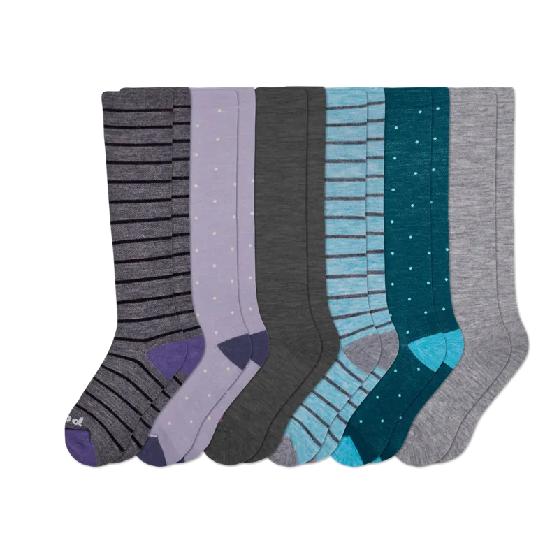 6 Pack - Women's Compression Socks