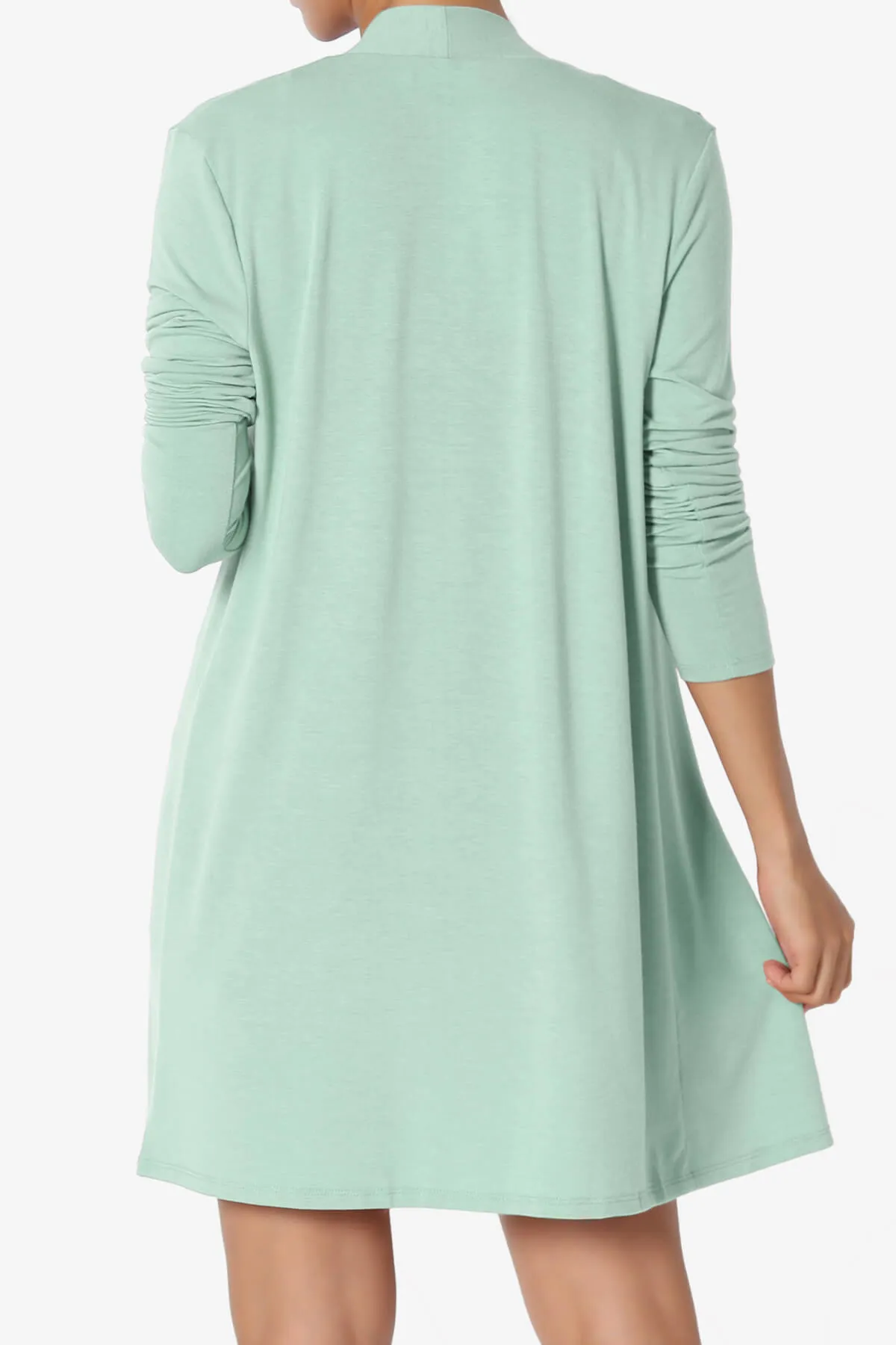 Daday Long Sleeve Pocket Open Front Cardigan PLUS