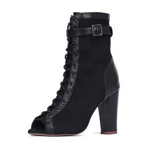 Emily noir - Talon épais - Personnalisable