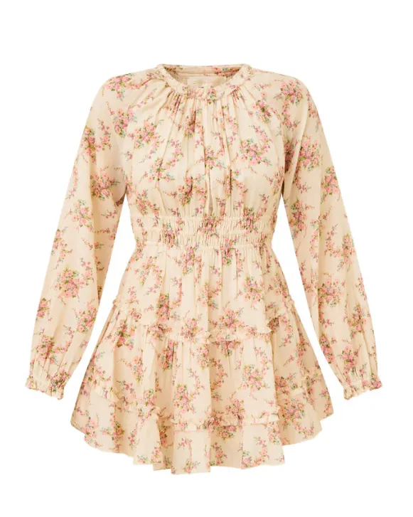 Love Shack Fancy Mellini Dress - Mauve Ballet