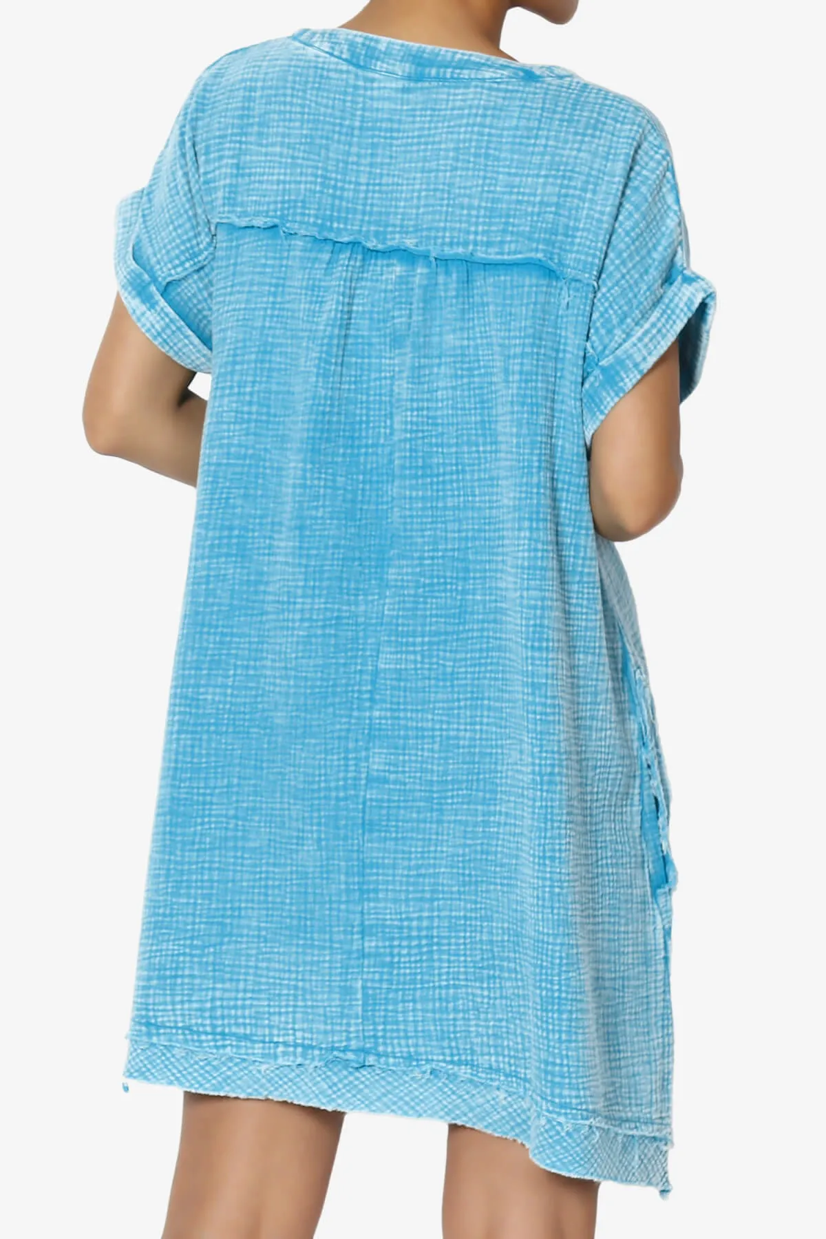 Milly Washed Gauze Babydoll Shift Mini Dress