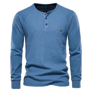 West Louis™ Men Long Sleeve Basic Breathable Pullover Shirt